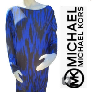 📂💼Michael Michael Kor Blue Tigress‎ Dress 2X